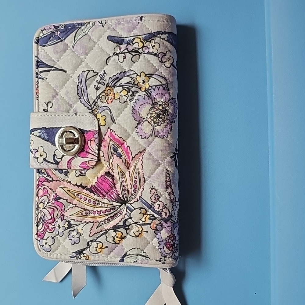 Vera Bradley Pink and Blue Quilted Wallet